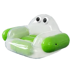 家居系列3D膨胀风拟人透明充气小沙发元素