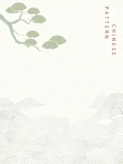 常规中国风肌理海浪线条古风简约场景背景素材
