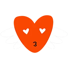 Valentine's Day Love Heart Sticker