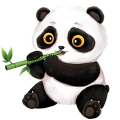 卡通风-动物元素-熊猫