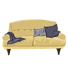 家居生活植物主题插画-沙发