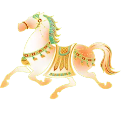 马年中式感敦煌风插画马元素