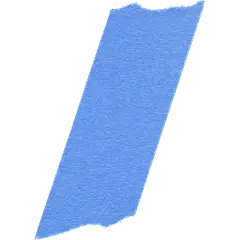 常规装饰系列写实感蓝色胶带不干胶贴纸元素