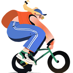 人物系列通用扁平风插画运动人物