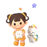 3D女孩元素贴纸