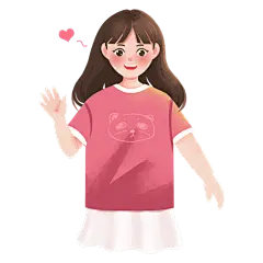 卡通感父亲节女生元素贴纸