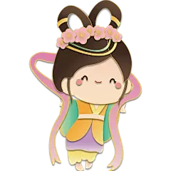 中秋节剪纸中国风插画-仙女嫦娥