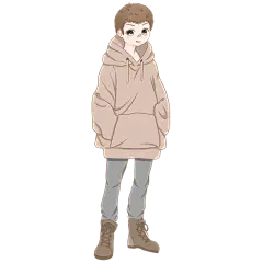 手绘男孩动漫风二次元人物元素