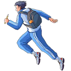 卡通感高考男生元素贴纸
