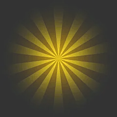 特效系列插画风黄色射线元素