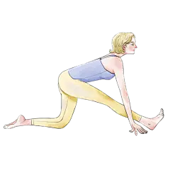 手绘-瑜伽运动女性人物插画4