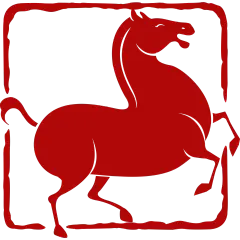 马年国风马插画印章图形元素