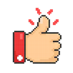 手绘-像素风贴纸套系SVG-点赞