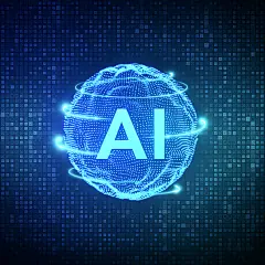 常规内容-科技风蓝色渐变光效地球数据背景