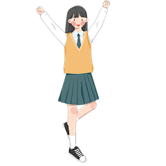 教育培训插画贴纸-女孩