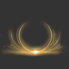 特效系列梦幻感金色发散光点光圈光效元素