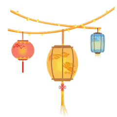 中秋节中国风插画-灯笼