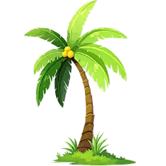植物通用插画椰子树元素素材