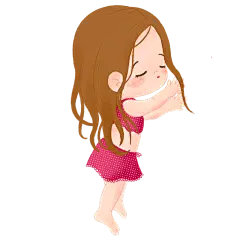 手绘-躺平卡通元素贴纸-人