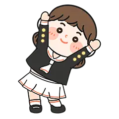 卡通感情人节女生元素贴纸 