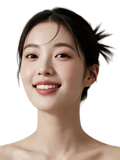 人物系列写实感黑色扎发女性半身元素