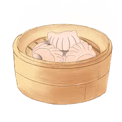手绘-香港美食元素-虾饺