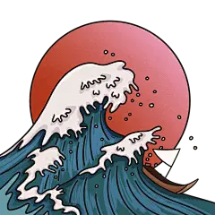 浮世绘海浪