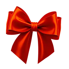 装饰系列写实感红色蝴蝶结元素