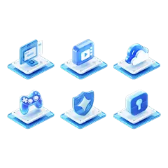 科技风系列方块图标元素