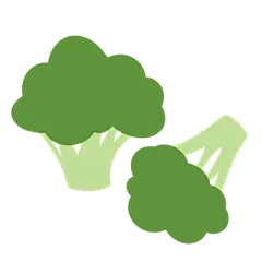 手绘-简约美食元素贴纸-西蓝花