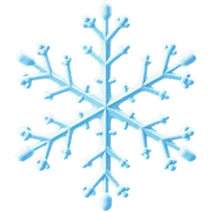 3D立体冬季雪花贴纸