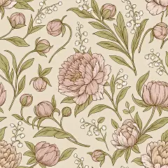 常规内容-植物系列插画风花朵背景