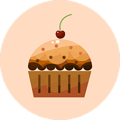 扁平风拟物风食物icon-蛋糕