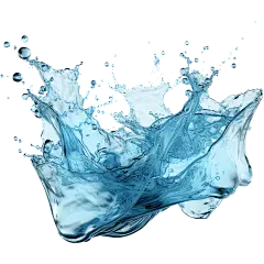 蓝色水花元素