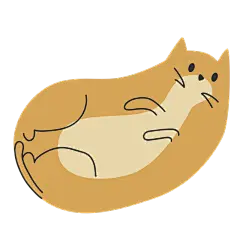 扁平-动物元素贴纸-SVG-猫