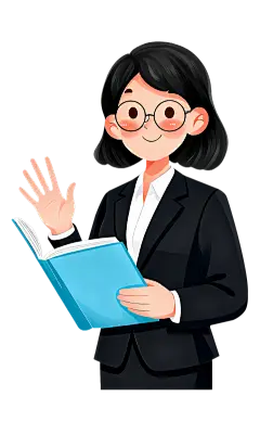 人物系列插画风女老师拿书元素