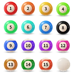 常规通用一套桌球组合图标元素素材