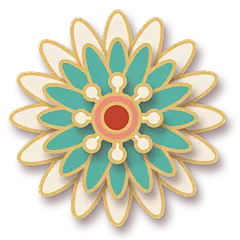 手绘-剪纸风植物元素贴纸5