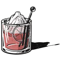 手绘-复古波点鸡尾酒贴纸7