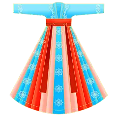 手绘中国风彩色汉服元素