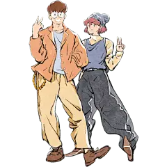 手绘-人物元素-情侣2