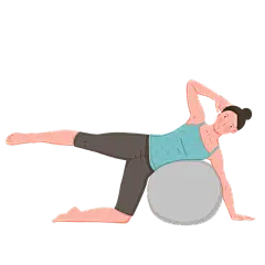 手绘-健身人物元素-瑜伽