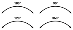 常规内容-图标系列简约黑色度数箭头组合
