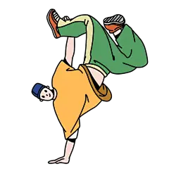 手绘-街舞人物元素