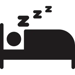 图标系列扁平风黑色床铺睡眠元素