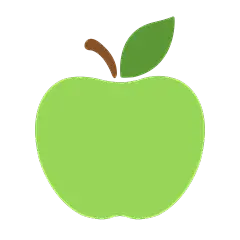 常规内容-果蔬系列简约感绿色苹果元素