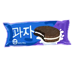 手绘-韩式零食粗线条贴纸-奥利奥