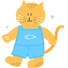 卡通风可爱拟人动物贴纸-SVG-猫