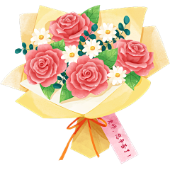 教师节温馨感弥散渐变花束元素