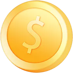 营销卖货钱币金币拟物风格emoji贴纸